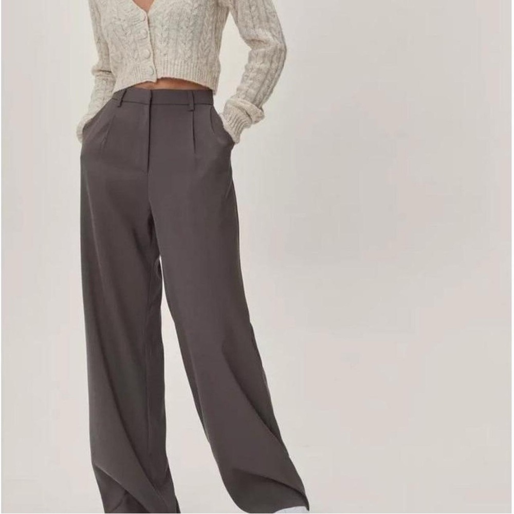 NWT / Nasty Gal Charcoal Wide-Leg Pants / 6